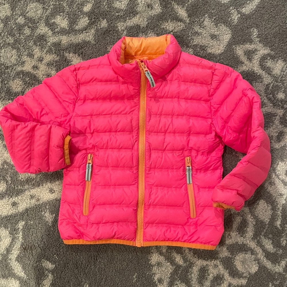 Cat & Jack Pink and Orange Puffer Jacket 5T
